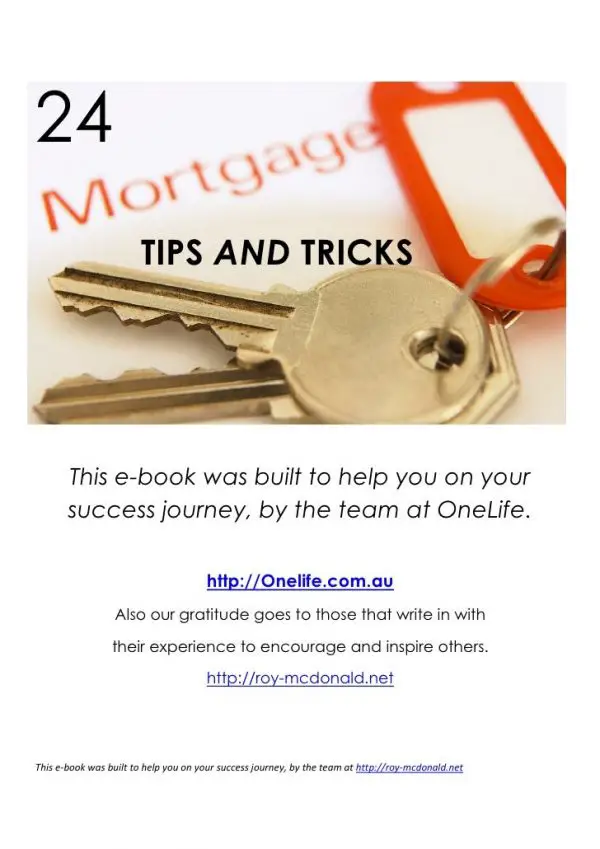 24 mortgage tips and tricks | 24 Mortgage Tips and Tricks